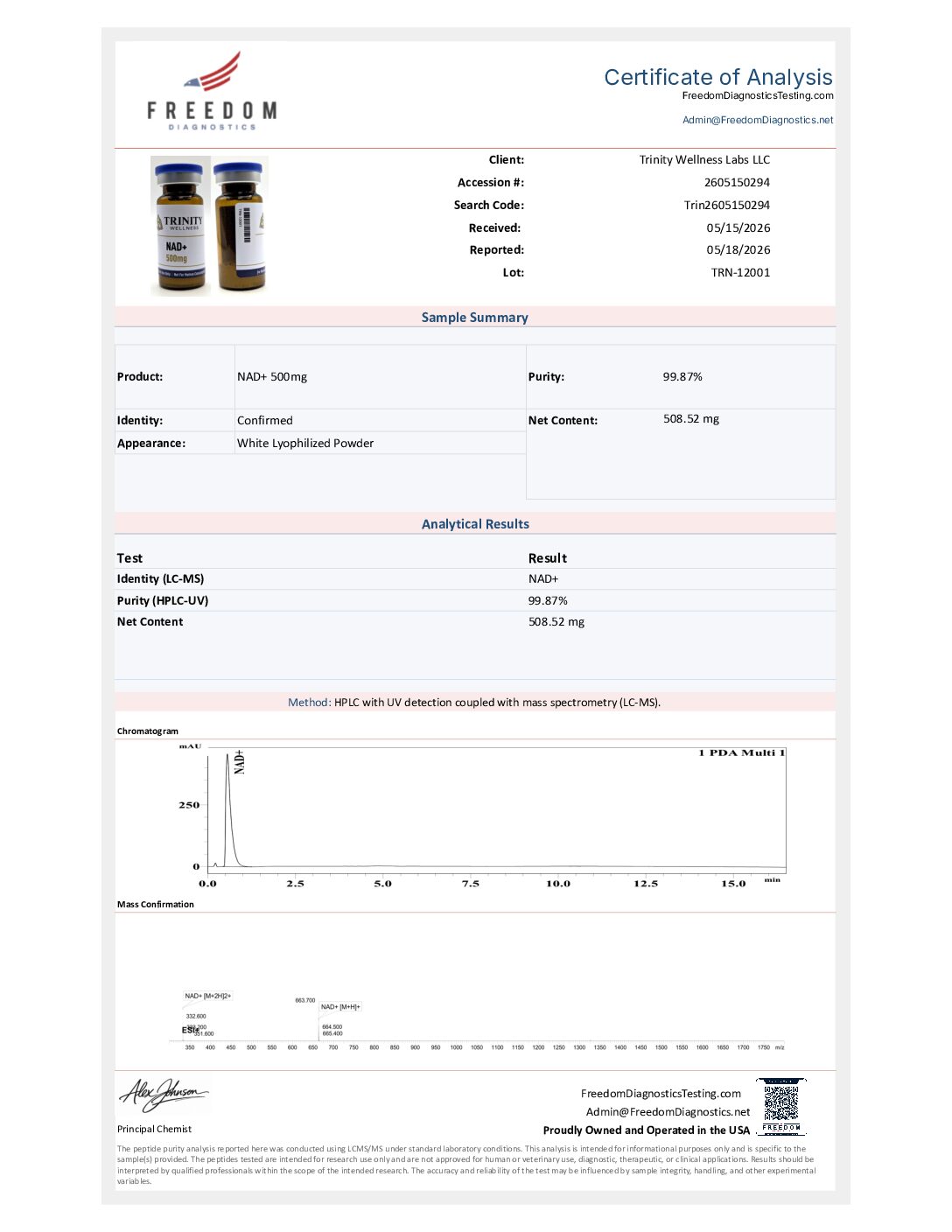 NAD+ 500mg 5-15-26 NAD+ - Image 2