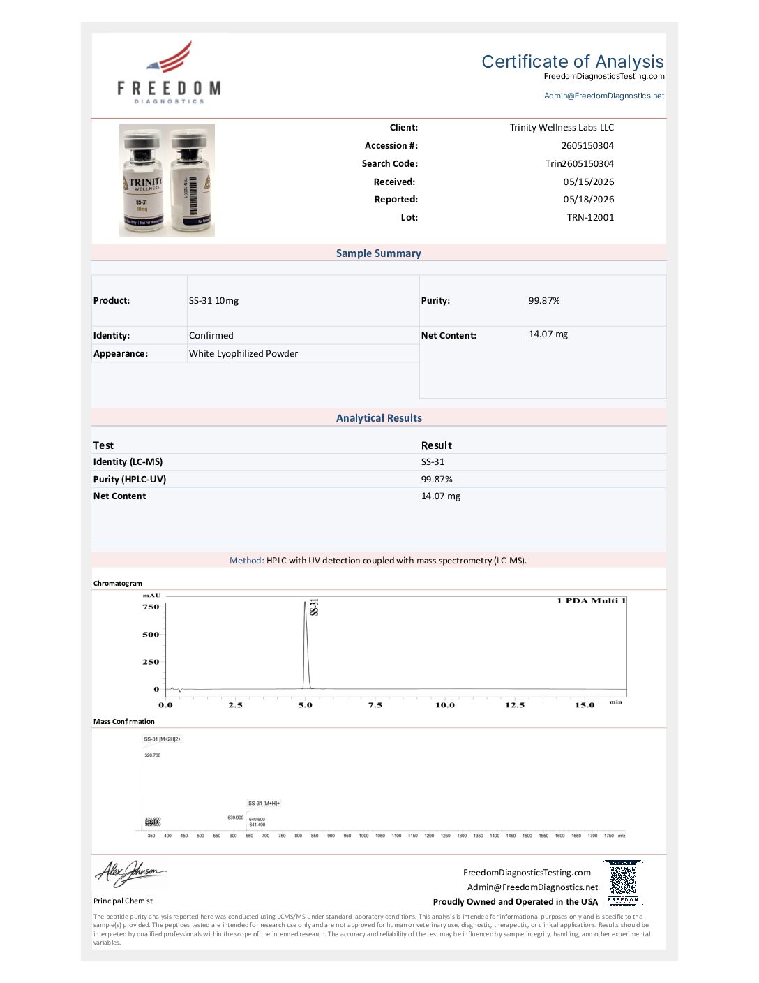 SS-31 10mg 5-15-26 SS-31 - Image 2